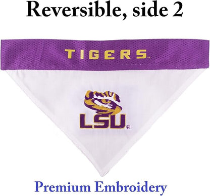 Pets First Collegiate Pet Accessories, Reversible Bandana, LSU Tigers, - Image 2