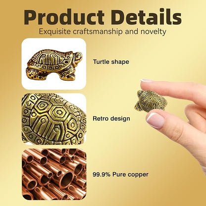 6 Pcs Copper Bath Disks Ornaments Mini Turtle Shape, Retro Copper Birdbath - Image 4