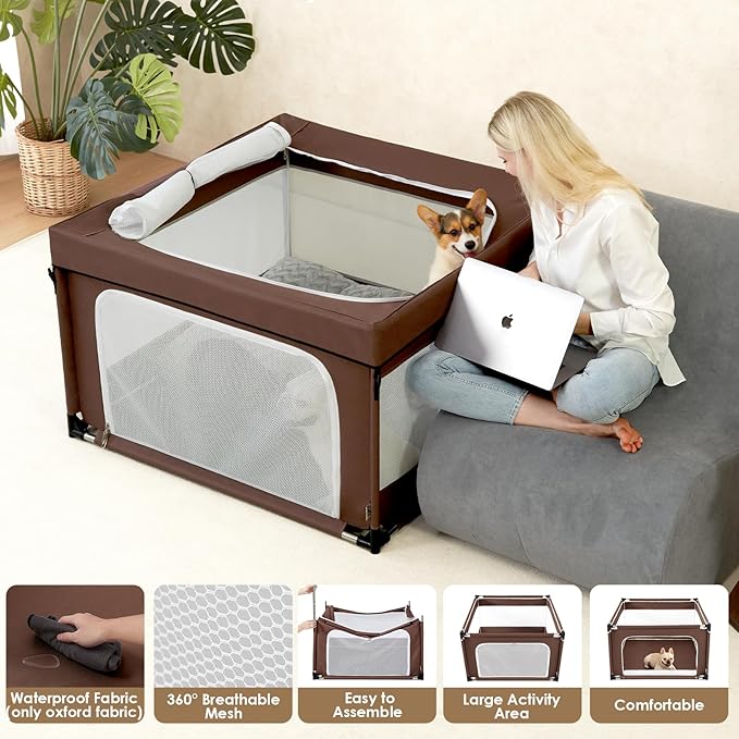EHEYCIGA 42x42x26 Inches Puppy Playpen - Image 4