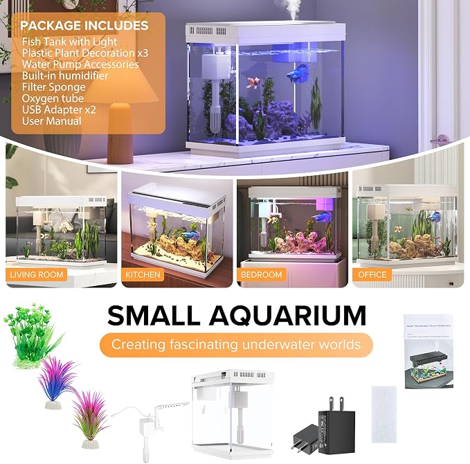 Fish Tank 2.4 Gallon Aquarium Kit - Image 8