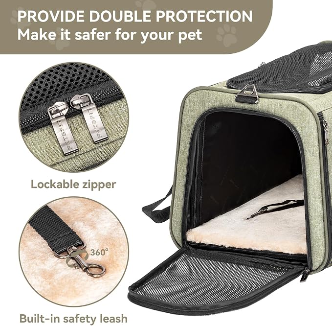 Petsfit Expandable Cat Carrier Dog Carrier, Soft-Sided Collapsible Portable Pet - Image 5