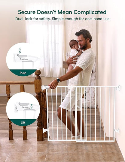Babelio Baby Gate for Stairs, Kitchen & Doorways, No Bottom Bar| Easy - Image 5
