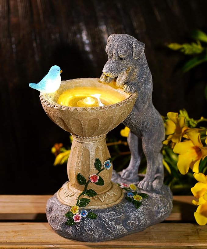 Nacome Solar Dog Garden Statues: Outdoor Decor Ornaments - Image 2
