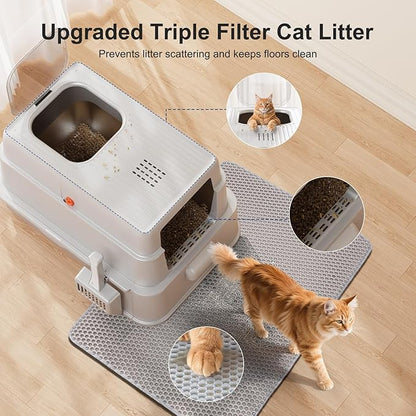 FURTIME Stainless Steel Litter Box - Image 6