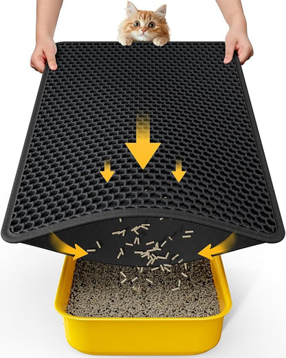 Cat Litter Mat - 23.2'' x 29.1'' Large Litter Trapping Mat, Waterproof by Powools