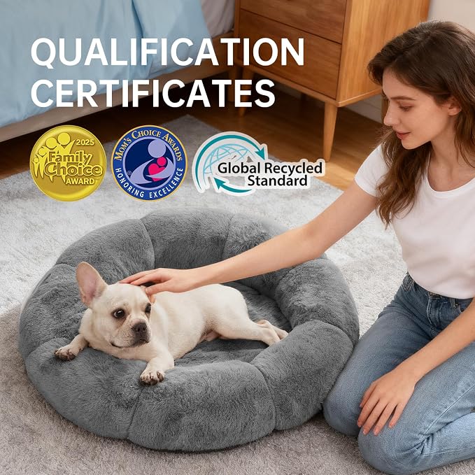 OhGeni 36 inches Calming Donut Orthopedic Dog & Cat Bed - Image 5