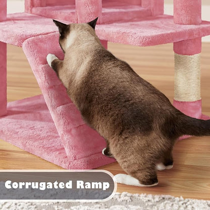 Yaheetech 54in Cat Tree Tower, Dangling Balls Cat Play House - Image 6