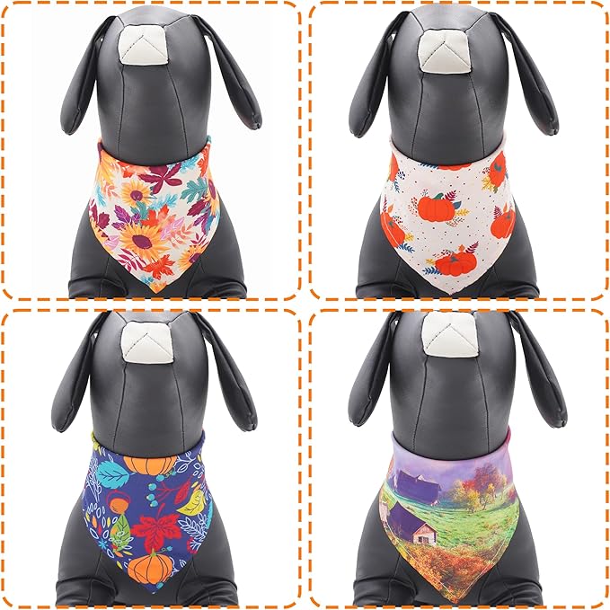 30 Pack Fall Dog Bandanas Bulk for Large Dogs 33 Inch XL Stitch Edge Dog - Image 4