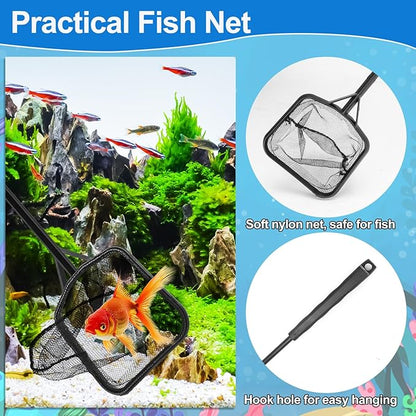 Fish Tank Cleaner, Aquarium Cleaning Tools Set of 3 Pieces, Include Algae - Image 5