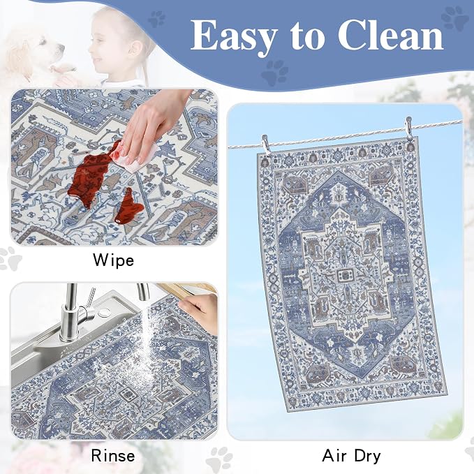 famibay Dog Food Mat, Absorbent Cat Dog Mats - Image 5