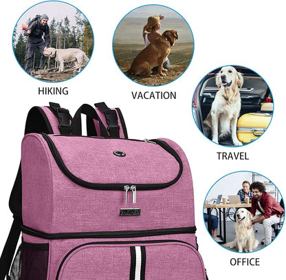 BAGLHER Pet Travel Bag, Double-Layer Pet Supplies Backpack, Pet Travel Backpack - Image 8