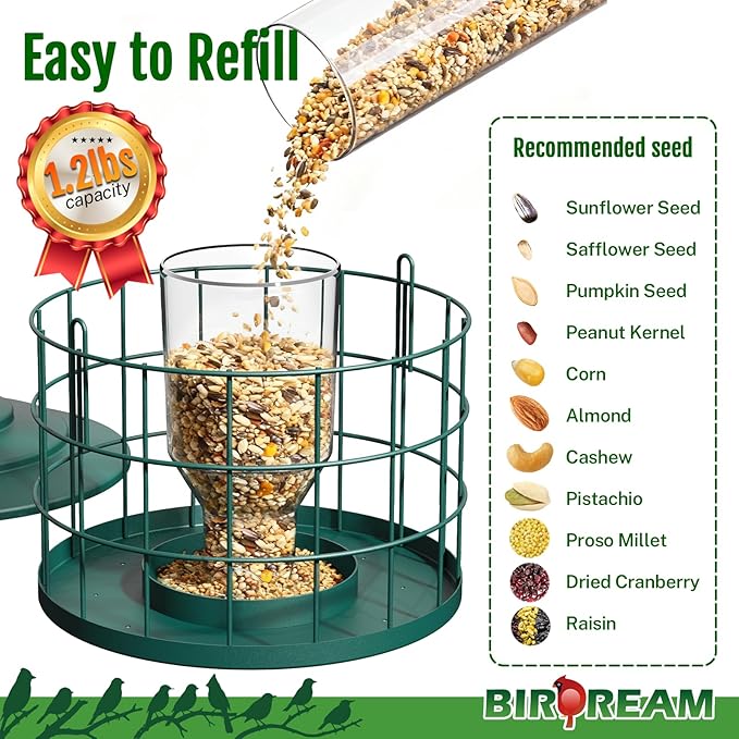 Squirrel Proof Bird Feeder, Metal Cage Bird Feeder - Image 3
