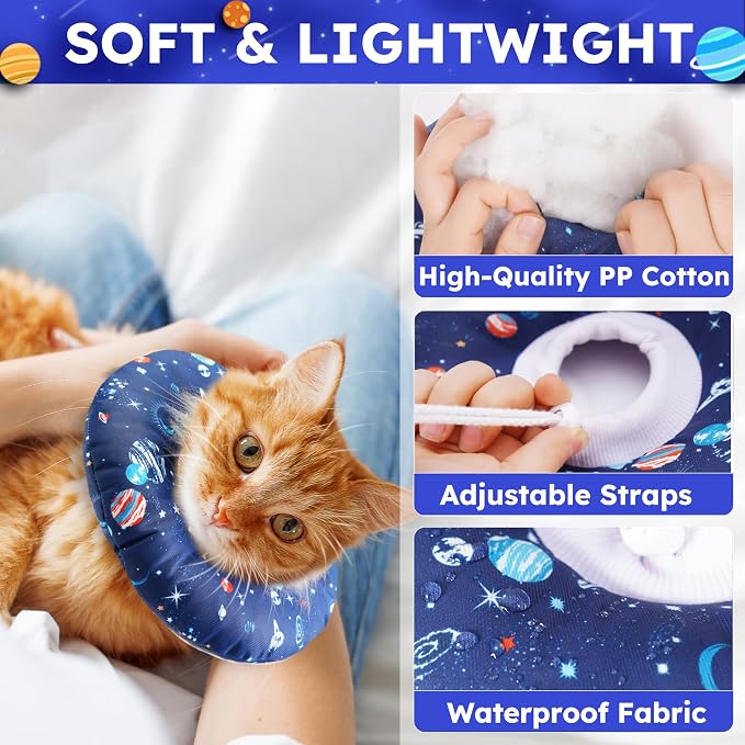 Kitten Cones After Surgery Extra Small Waterproof Cone Collar Soft to Stop - Image 3