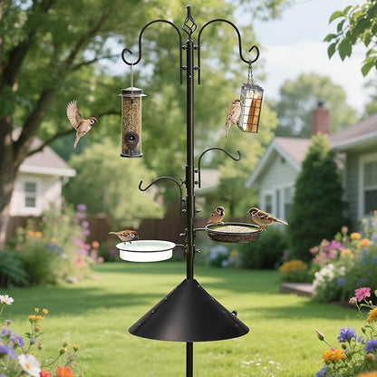 ERYTLLY Bird Feeders Bird Feeding Station Kit Bird Feeding Pole Wild Bird - Image 2