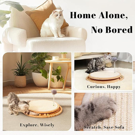 Cat Scratcher, Cat Natural Sisal Scratching Pad, Kitten Interactive Toy - Image 2