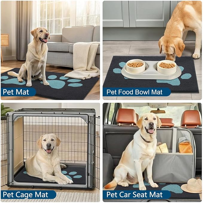 Buganda Dog Door Mat for Muddy Paws, Absorbent Dirt Trapper Washable Indoor - Image 9