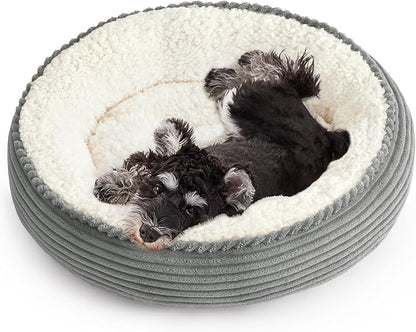 Love's cabin Round Donut Cat and Dog Cushion Bed, 25in Pet Bed by Lovescabin