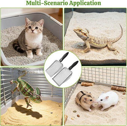2Pcs Cat Litter Scoop Metal Stainless Steel Mesh Kitty Litter Scoop - Image 8