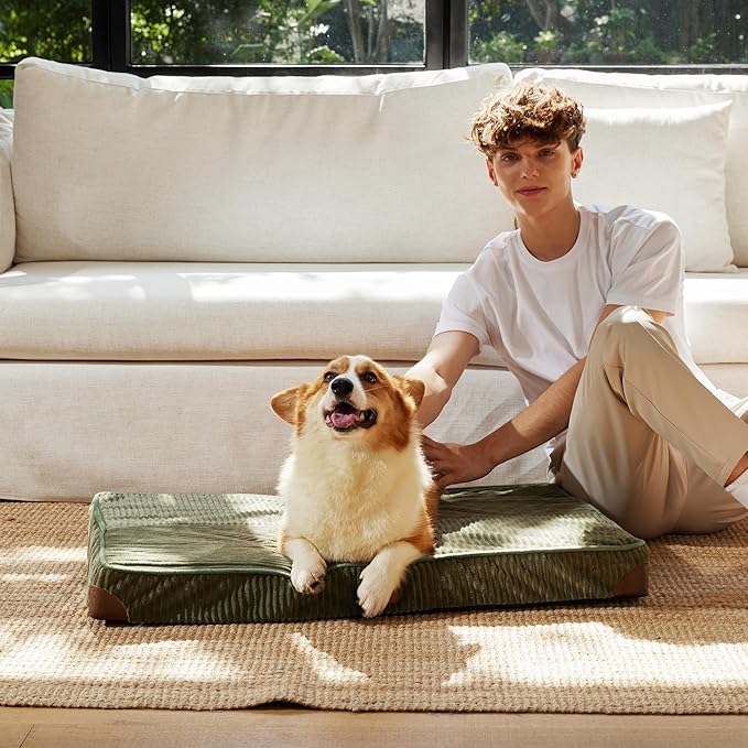 FUKUMARU Dog Bed, Thickened Corduroy Orthopedic Dog Beds - Image 8
