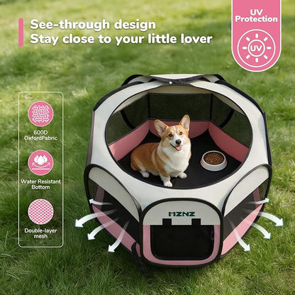 Dog Playpen, Portable Puppy Pet Crate Indoors - Image 4