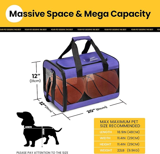 Dog Carrier Soft Sided, Large Cat Carrier - Image 2