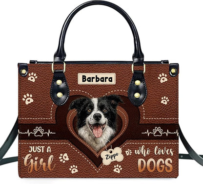 Personalized Pet Mom Leather Handbag – Custom Name Dog Cat Photo Purse - Image 9