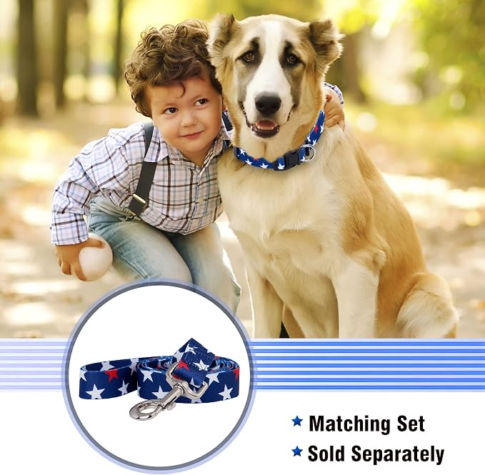 Native Pup American Flag Dog Collar- Red White and Blue- Patriotic Collars - Image 5