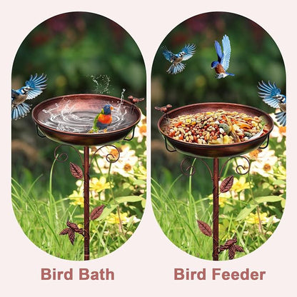 Metal Bird Bath for Outside - Image 5