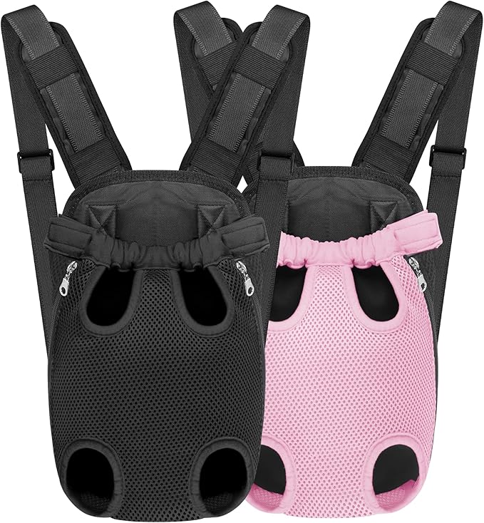 YUDODO 2-Pack Pet Dog Carrier Backpack Adjustable Dog Front Carrier, Legs Out by YUDODO