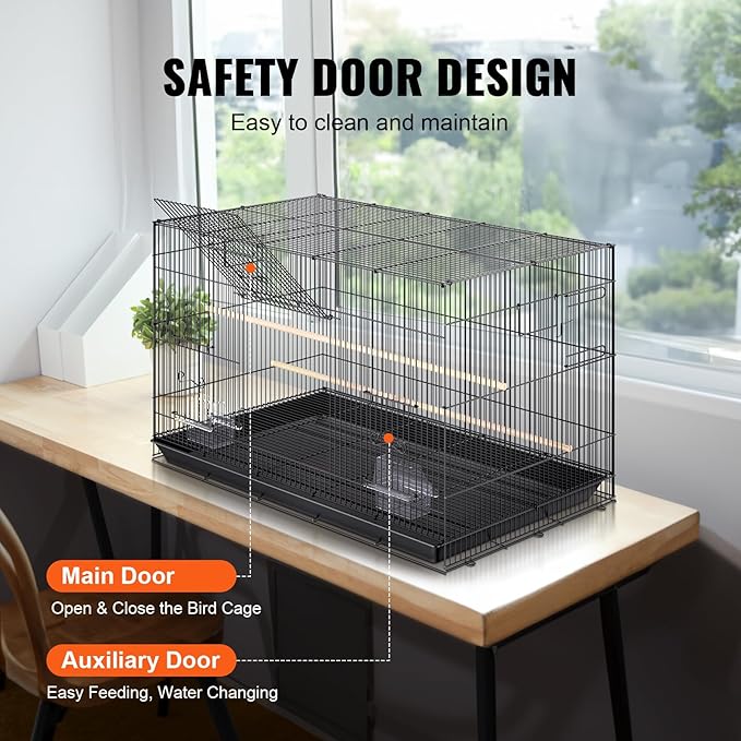 VEVOR 30 Inch Flight Bird Cage, Stackable Bird Cage Parakeet Cage - Image 4