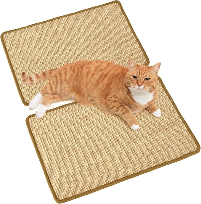 Cat Scratcher Mat, 23.6 X 15.7 Inch, Natural Sisal Cat Scratch Mats, Horizontal by WEAVELYRICS