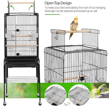 Yaheetech Open Top Rolling Parrot Bird Cage - Image 5