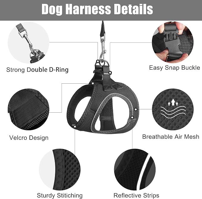 PetiFine Cat Harness and Leash Set, Escape Proof Kitten Harness Reflective - Image 3
