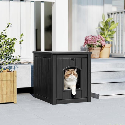 Cat Litter Box Enclosure, Plastic Hidden Litter Box Side Table - Image 5
