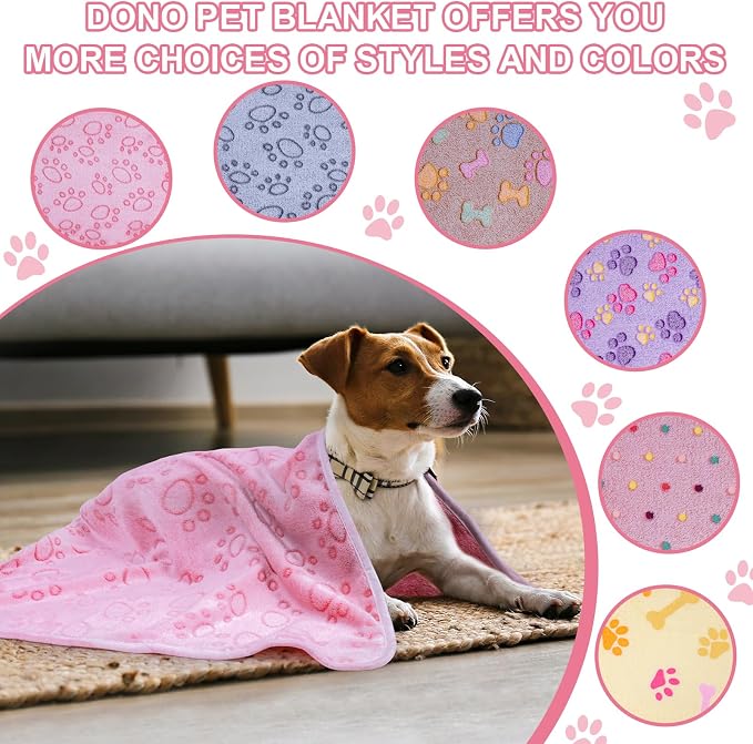Dono 1 Pack 3 Dog Blankets, Soft Fluffy Fleece Pet Blanket Warm Sleep Mat Paw - Image 6