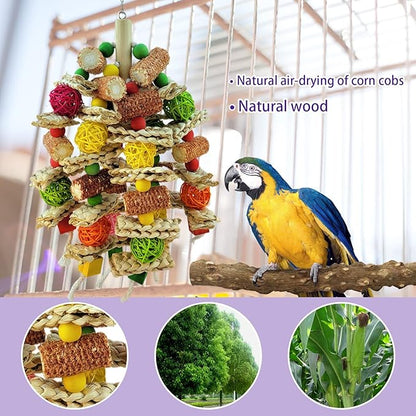 Parrot Toys, Natural Corncob Bird Chew Toys - Image 3