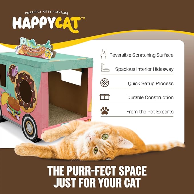 HappyCat Whisker’s Wagon Cat Scratcher House - Image 5