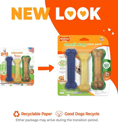 Nylabone Original Bone Flexi Chew Toy Value Pack - Image 3