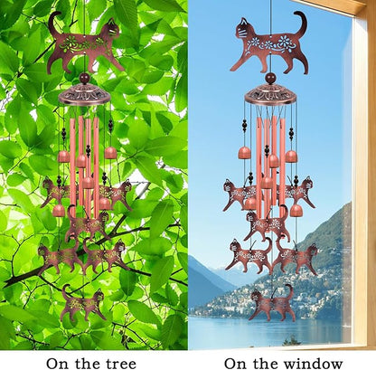 Outdoor Cat Wind Chimes, Gifts for Mom & Grandma & Woman & Family & Neighbor - Image 5