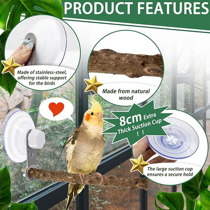 2 Pcs Natural Bird Perch Stand - Image 3