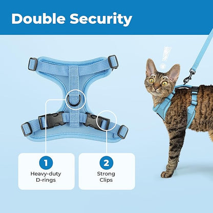 Voyager Escape-Proof Step-in Lock Cat Harness & 5ft Neoprene-Handle Leash Set - Image 5
