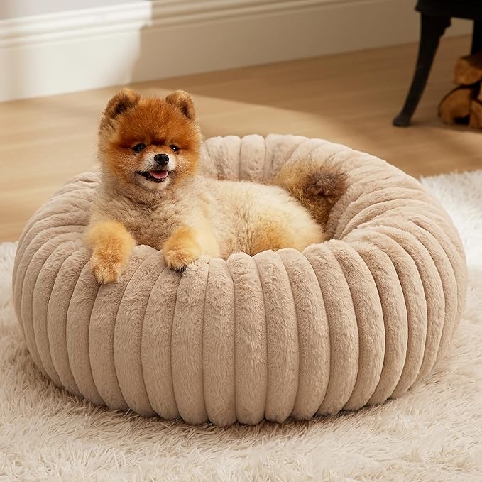 Bedsure ComfyFleece™ Donut Small Dog Bed by BEDSURE
