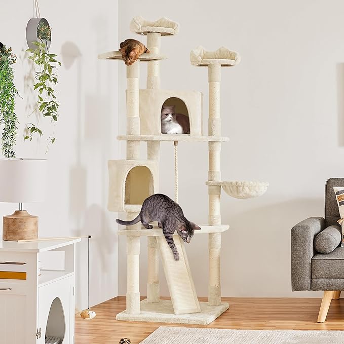 Yaheetech Multi-Level Cat Trees Cat Towers 79in Cat Tree - Image 9