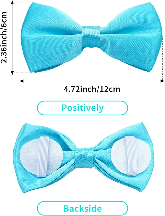 PET SHOW 12 Pack Plain Large Dogs Collar Embellishment Attachment Bow Ties - Image 2