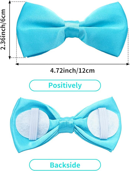 PET SHOW 12 Pack Plain Large Dogs Collar Embellishment Attachment Bow Ties - Image 2