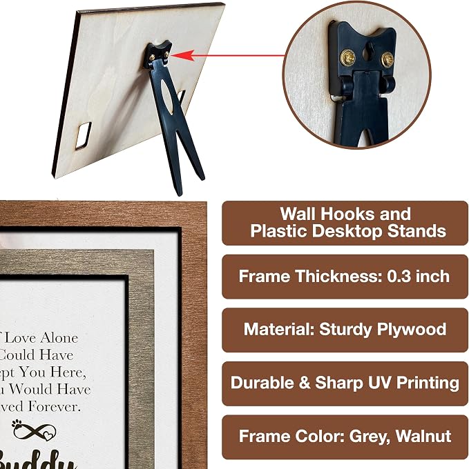 Personalized Pet Memorial Gifts Water Color Dog Picture Frame Dog Loss Sympathy - Image 5