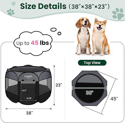 Love's cabin Pet Puppy Dog Playpen, Large Dog Tent Crates Cage Indoor/Outdoor - Image 3