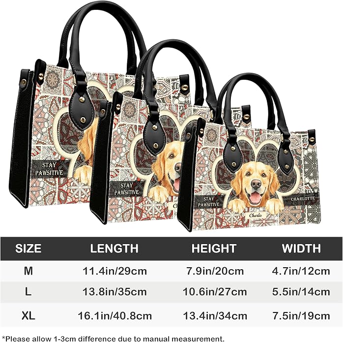 Personalized Pet Mom Leather Handbag – Custom Name Dog Cat Photo Purse - Image 7