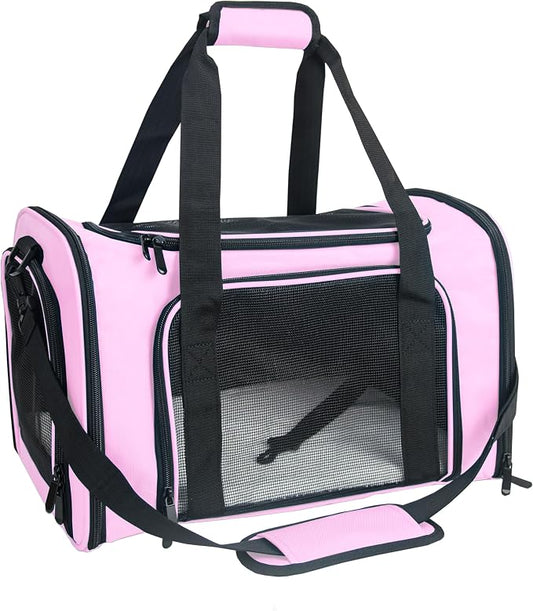 Soft Sided Carrier for Small Medium Cats Dogs, Removable Pad Collapsible Travel by NextFri