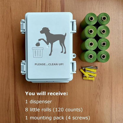 Dog Poop Bag Holder Outdoor Wall Mounted Doggie Poop Bags Storage Dispenser - Image 6